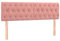 vidaXL Tête de Lit à LED Meuble de Chambre à Coucher Accessoire de Lit Double Tête de Cadre de Lit Intérieur Rose 144x7x78/88 cm Velours