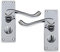 Golden Grace Victorian Scroll Privacy Premium Door Handles in Polished Chrome Finish, Classic Interior Doors Hardware - 120mm x 40mm