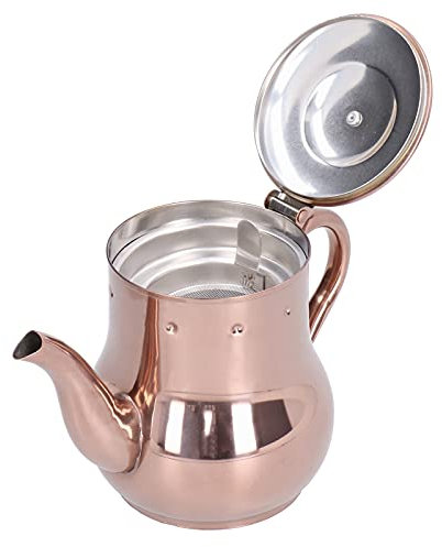 Théière En Acier Inoxydable Avec Couvercle Anti-poussière - Bouilloire En Or Rose De 500 Ml Avec Poignée Anti-brûlure, Parfaite Pour les Salles De Conférence