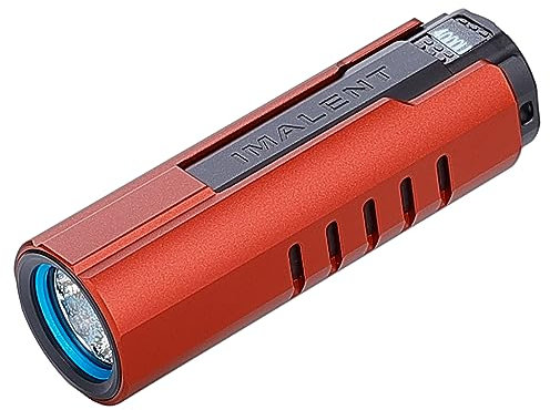 IMALENT LD70 Linterna Tactica Policial, 4,000 Lúmenes Linterna Portátil Recargable, Mini Linterna de Alto Rendimiento, con 5 Modos, IPX-8 Impermeable para Bicicleta, Camping (Rojo)