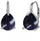 POPLYKE Teardrop Blau Sandstein Leverback Ohrringe für Damen 925 Sterling Silber Blau Sandstein Ohrringe September Birthstone