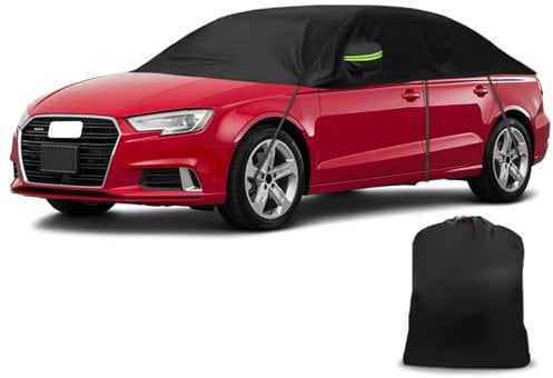 Halbe Autoabdeckung Ersatz für Audi A3/S3 Cabriolet 2008-2012, Softtop-Dachschutz-Autoabdeckung Wasserdicht, Halbe Garage mit Riemen, UV-beständig für jedes Wetter, Regen-Sonnen-Staubschutz