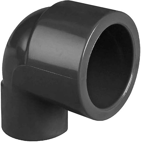 Klebe Fitting Reduzier Winkel 90° Grad aus Kunststoff für 40 auf 32mm PVC Rohr Außendurchmesser i-i 2 Muffen Anschlüsse zum Verkleben Druck PN16 Stück Bogen Reduzierung Adapter