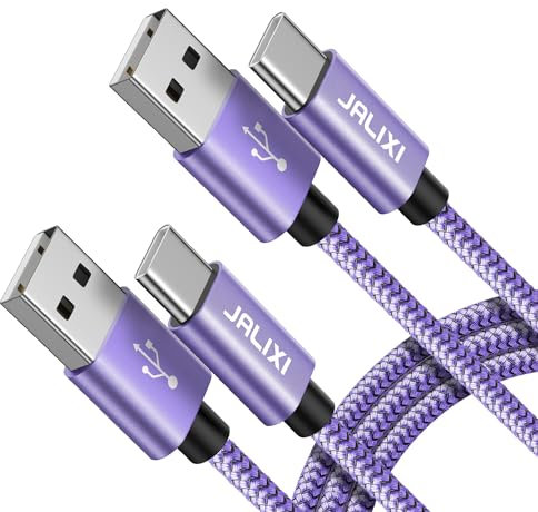 JALIXI USB C Cable 1.8M/6ft, USB to USB C Charger Fast Charging for iPhone 15/16 Pro Plus, Purple