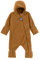Sterntaler Baby Overall Fleece Unisex - Jumpsuit aus Microfleece Stickerei, Reißverschluss, sowie Hand- und Fußstulpen - goldbraun, 68
