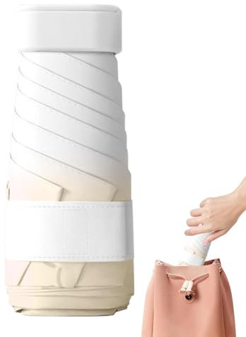 UV-Schutz-Regenschirm, winddicht, schnell trocknend, faltbarer Sonnenschirm, tragbarer, kompakter Reise-Regenschirm, ultraleichter Taschenschirm, flacher Sonnenschirm zum Einkaufen, im Freien,