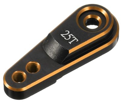 QUARKZMAN Aluminiumlegierung 25T Lenkservoarm Horn Gold 1 Stück | Zubehör für 1/10 RC Auto/Boot/Flugzeug Boot