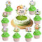 ENLACE 25 Stück Tortendeko Tiere,Happy Birthday Cake Topper Safari Deko,Dschungel Deko Geburtstag,Dschungel Tortendeko Junge,Kuchen Deko Geburtstag Waldtiere Giraffe Löwen Affe Muffin Deko