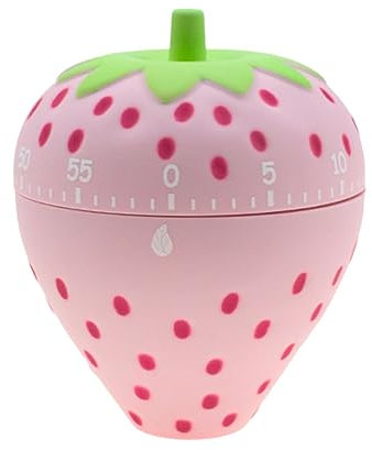 Alipis Uhrwerk-Timer Plätzchen-Küchentimer Cartoon-Kochtimer mechanische Zeitschaltuhr magnetische Uhr Küchenalarm zeitmanagement time Management tosteter Küchenuhr Countdown-Wecker Rosa