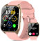 Reloj Inteligente Mujer, 1.85 Smartwatch con Llamadas Bluetooth, 110+ Modos Deportivos, Impermeable IP68 Smart Watch, Pulsómetro/Monitor de Sueño/Podómetro Pulsera Actividad para Android iOS Rosa