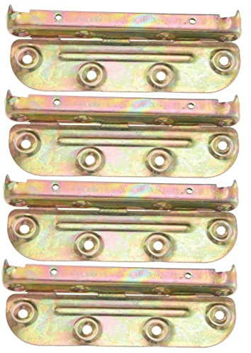 MERRYHAPY 4sätze Teiliges Bettbeschläge Bettgestell Haken Für Stabile Verbindung Von Kopfteil Und Bettgestell Installieren Rostfrei Langlebig