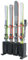 TOCRETOARE Ski-Aufbewahrungsregal für Garage, 4 Paar, robuster Stahl, freistehend, Ski-Aufbewahrung, Indoor-Skihalter für Zuhause und Garage