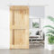 AUVYI Schiebetüren für Lagerhallen mit Beschlag Weiß 100x3,6x210 cm Massives Kiefernholz und Stahl Wooden Door Sliding Door Schibetür Wohnzimmertuer Zimmertür Scheunentor Holztuer Innentüren