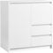 VASAGLE KAILYN Collection - Sideboard, Storage Cabinet with Doors, 2 Drawers and Adjustable Shelf, 40 x 70 x 74.5 cm, for Living Room, Kitchen, Study, Cloud White BBK243W01V1
