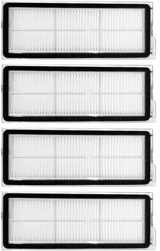 HEPA Filter für Roborock Qrevo S/Qrevo Curve/Qrevo Pro/Qrevo Plus/Qrevo MaxV/Qrevo Edge Roboter Staubsauger Ersatzfilter Zubehör Filter 4 Stück