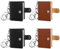 Lot de 4 mini albums photo - Porte-clés avec album photo en cuir - Mini album photo - Porte-clés pour photos, cartes d'image, ID photos (offre de la place pour 20 photos/livre)