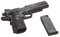 TEKKA BUDO Gummipistole SV schwarz 22 cm Trainingspistole mit Magazin