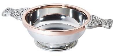 Pewter and Copper Quaichs Whisky Tasting Bowl Loving Cup Burns Night (Large with Engraving)