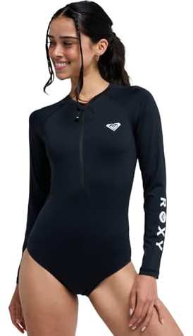 Roxy Long Sleeve Back Zip One-Piece Essentials LS Front Zipped ONE Womens Black XXL