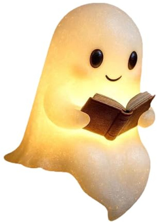 MagiDeal Leselampe aus Harz, Geisterlampe, Halloween-Dekorlampe, Nachtlicht für Mädchen und Frauen, L
