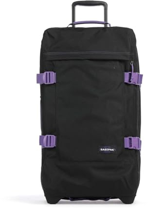 Eastpak Tranverz M Koffer 78L (67 x 35,5 x 30 cm), mittelgroßer Reisekoffer mit Rollen, leichtes Gepäck mit 2 Fächern, Teleskopgriff & TSA-Schloss - Kontrast Vineyard