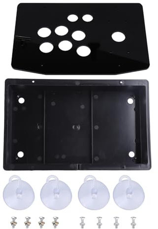 Black Acrylic Panel and Case DIY Kit, Game Replacement Set, Compatible with PC Laptop Android TV, Easy Assembly for Classic Gaming Console Build