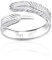 ANDANTE 925 Sterling Silber Damen Ring Feder Federn - offen in Gr. 51-60 / Größe verstellbar