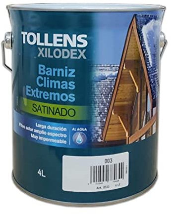 Tollens - BARNIZ AL AGUA CLIMAS EXTREMOS SATINADO 4 LT - Incoloro 003