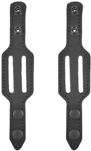 VlaMiTex 2 x Gürtel Halter Echtleder Schwarz für 4 cm / 5 cm (Für Gürtel 4 cm - M14)