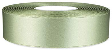 25 Yards / 23 Meters of Satin Ribbon 20mm for Gifts Wrap, Sewing, Party, Decorations Events, Dress, Wedding, Christmas, Crafts, Bows, Car, Floral Balloons Hairs, DIY, Bouquets, Cake (Sage Green)
