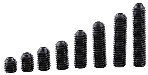 Pack von 200 Stück M3 Kohlenstoffstahl Hex Madenschrauben Set Cup Punkt Madenschraube Set Maschine Verschluss Sortiment Kit