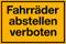 Fahrräder abstellen verboten Schild 300 x 200 mm 1,5mm dick