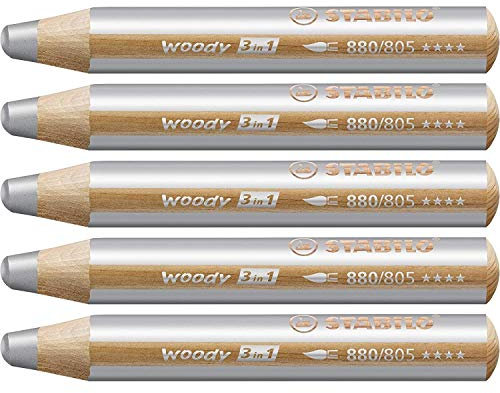 Multitalent-Stift woody 3 in 1, silber