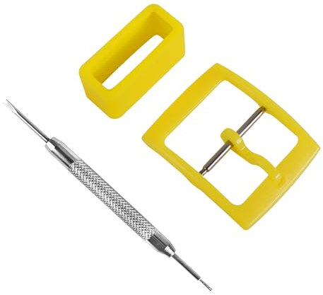 Bracelet de montre de rechange avec boucle en plastique et boucles en silicone pour Swatch, jaune, 20mm, Moderne