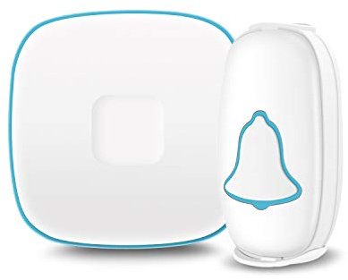 Battery-Free Wireless Doorbell, Socket Wireless Bell, Waterproof Wireless Doorbell, Wireless Doorbell with EU Socket
