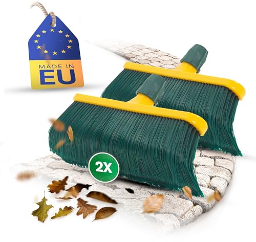 Novaliv Besenkopf Krallenbesen Set 30 cm Kunststoff Ersatzbesen Besenersatz Gartenbesen Straßenbesen Kehrbesen Laubbesen (2, 30 cm Ersatzkopf)