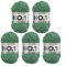 myboshi No.1 Wolle zum Häkeln und Stricken, Schnellstrickgarn, langlebige Mützenwolle, Strickwolle, Häkelwolle, mulesing-frei, 50g, Ll 55m Grün (Grasgrün) 5 Knäuel