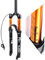 MZP Fahrrad Federgabel 26 27.5 29 Zoll MTB Luftgabel Gerade 1-1/8 Scheibenbremse QR Rad Handsteuerung Fernbedienung Fahrrad Stoßdämpfer (Color : B-Black, Size : 29in)