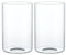 Skelang Clear Lip-Less Glass Lamp Shade, Cylindrical Light Cover with Fitter Opening, Replacement for Chandelier, Bathroom Vanity Light, Pendant, 2 Pcs