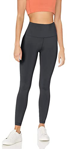 Amazon Essentials Legging de sport long à taille haute modelant (existe en grandes tailles) Femme, Noir, S