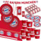 FC Bayern München XL Fußball Party Set - 34-Teilig Fanartikel - Zubehör und Deko zur Fußballparty und Geburtstag