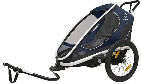 Hamax Unisex-Adult Outback White-New22 Trailer, Navy/White, One Size