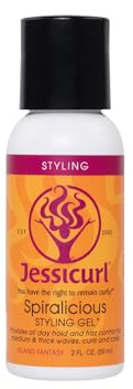 Jessicurl Gel spiralé, Island Fantasy, 2 Fl oz. Définition des boucles, produits pour cheveux bouclés, gel capillaire pour cheveux bouclés et contrôle des frisottis, pour tous les types de cheveux