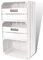 Truhenking Weiße Obstkiste mit Schubladen 68x40x30cm Obstkisten Schrank Holzbox Shabby chic Weiss Nachttisch Nachtschrank DIY modern Möbel Garten Weinkisten