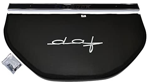 KRAM-TRUCK Armaturenbrett, RTV-Regal, bestickte Abdeckung, LKW-Cockpit, TV-Rack, Tisch, kompatibel mit DAF XF XF106 2013–2020, 10 mm Schaumstoff, strapazierfähiges Kunstleder, schwarz