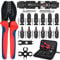 Elecoutek Solar Crimpzange Set für 2.5 4 6mm² Solarpanel Solarkabel, 6 Paar Männlich Weiblich Solarstecker, 2 Stk Schraubenschlüssel, 1 Stk Crimper Crimpwerkzeug für Solaranlage Photovoltaik