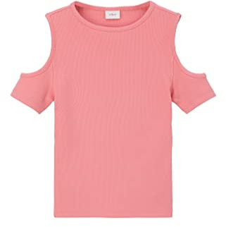 s.Oliver Junior Girls 2130471 T-Shirt mit Cut-Out, rosa 4334, 176