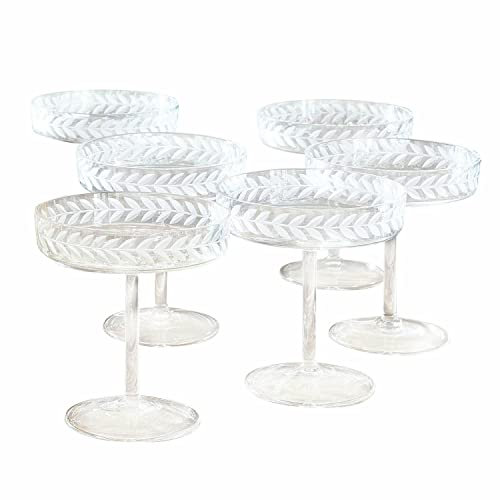 LOBERON Lot de 6 coupes à champagne Macomb, transparent