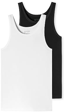 Schiesser Herren 2 Pack Unterhemd ohne Arm - 95/5 Organic