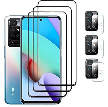 nulala 3 Piezas Protector de Pantalla para Xiaomi Redmi Note 9 Pro Max con 3 Piezas Protector de Lente de Cámara, Dureza 9H Película de Cristal Vidrio Templado para Redmi Note 9 Pro Max